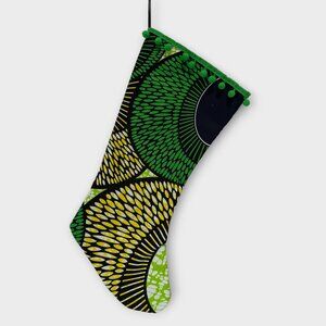 Ankara Christmas stocking made from dutch wax fabric